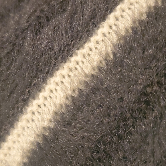 Boutique Brand Fuzzy sweater with Textured stripes. Nwt - Picture 3 of 3